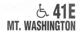 41E bus route--wheelchair accessible