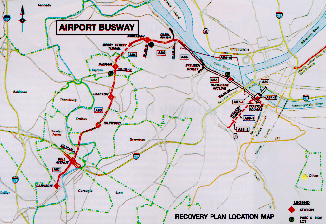 Map of Airport Busway Recovery
Plan